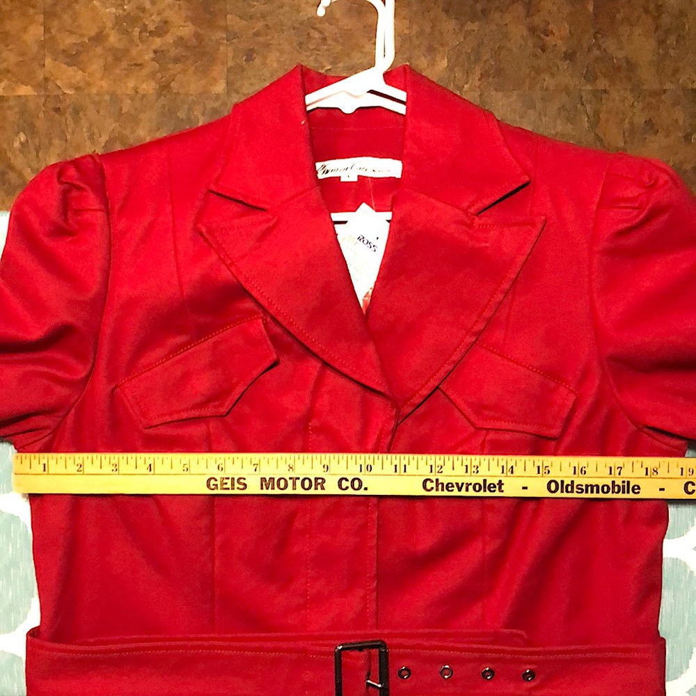 🖤SOLD🖤 Kenneth Cole Women's Red Knee-Length Trench Coat - Picture 9 of 9